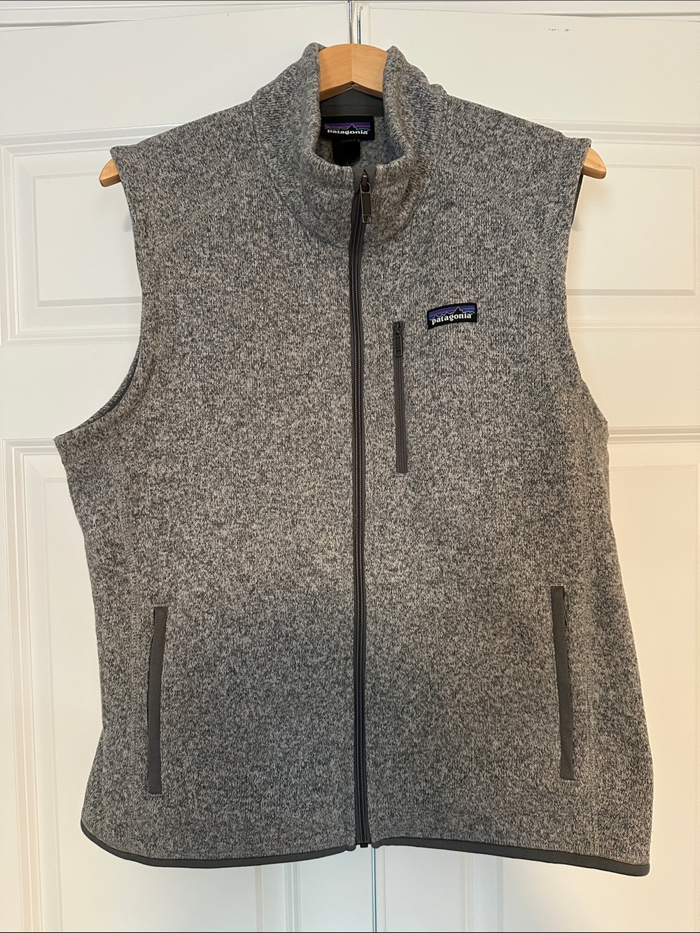 Patagonia Men's Heather Gray Full-Zip Fleece Vest